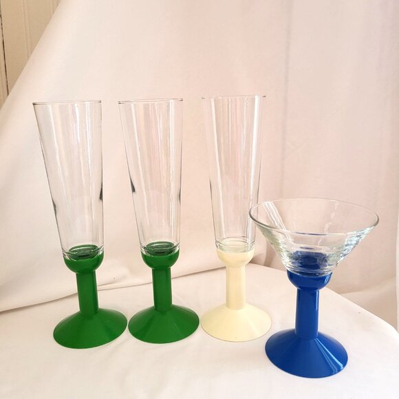 Vintage 1980s Bodum Oktett Glasses, Set of 4, Featured in Star Trek, Space age - Picture 15 of 16